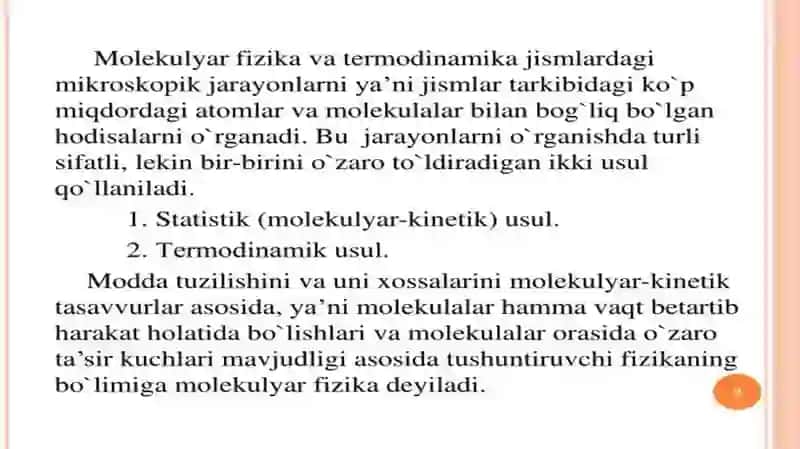 Molekulyar kinetik nazariya 4