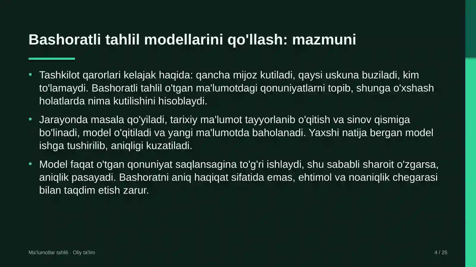 Akvaparklarda bashoratli tahlil modellarini qo'llash 4