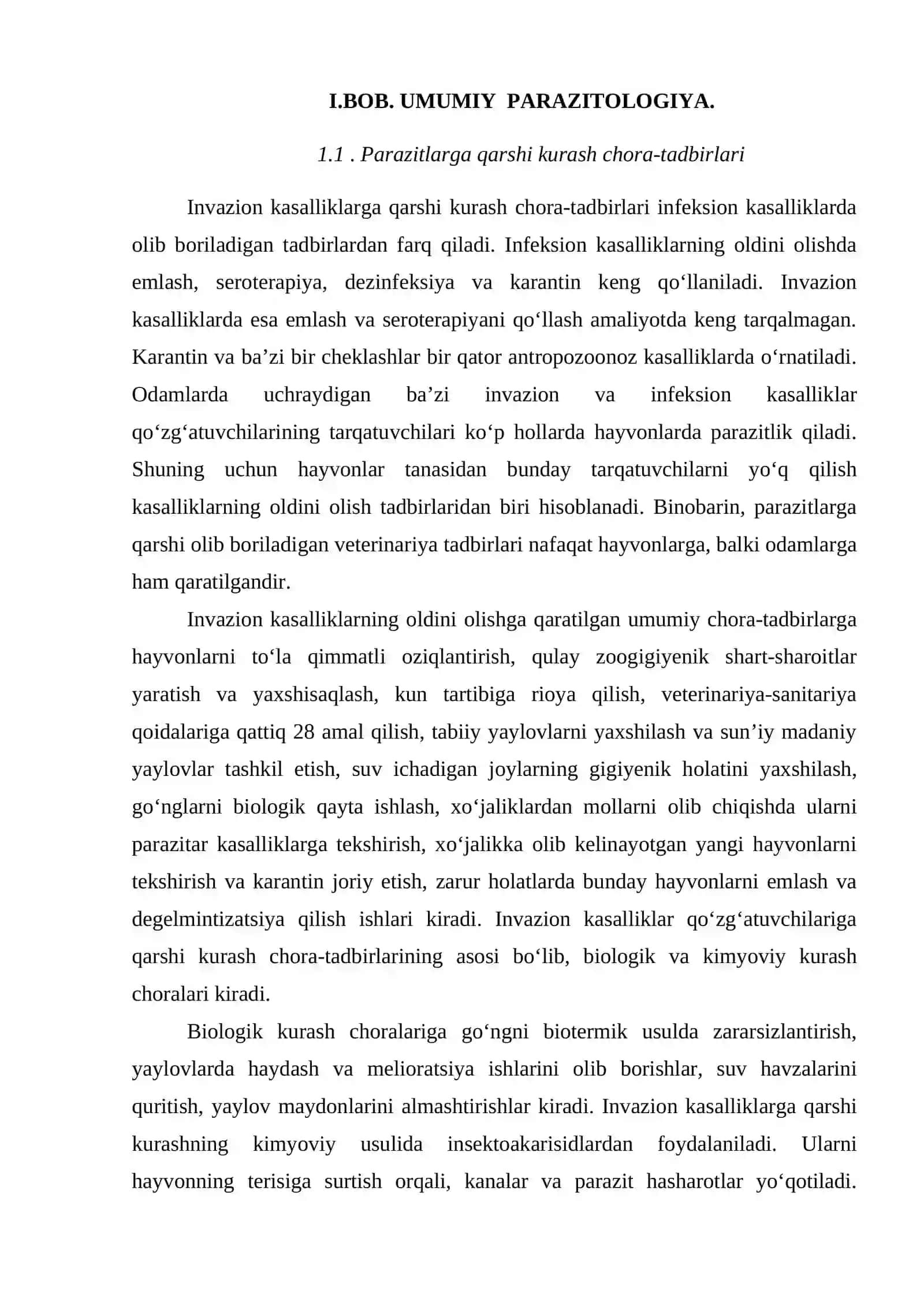 UMUMIY  PARAZITOLOGIYA 4