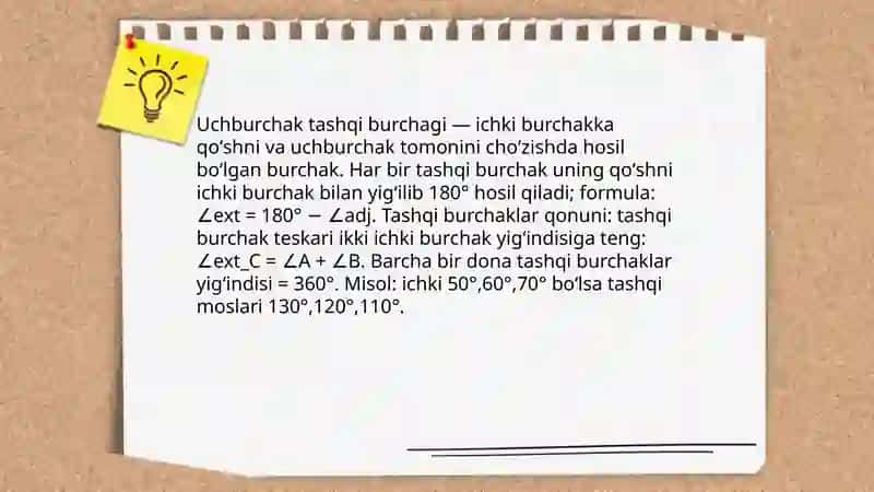 Uchburchaklarga doir masalalar 4