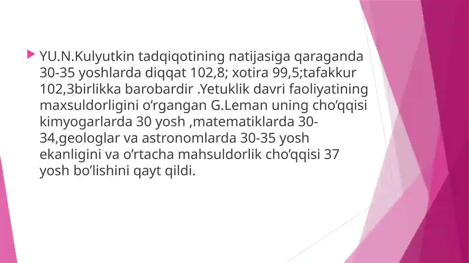 Yetuklik davri psixalogiyasi 4