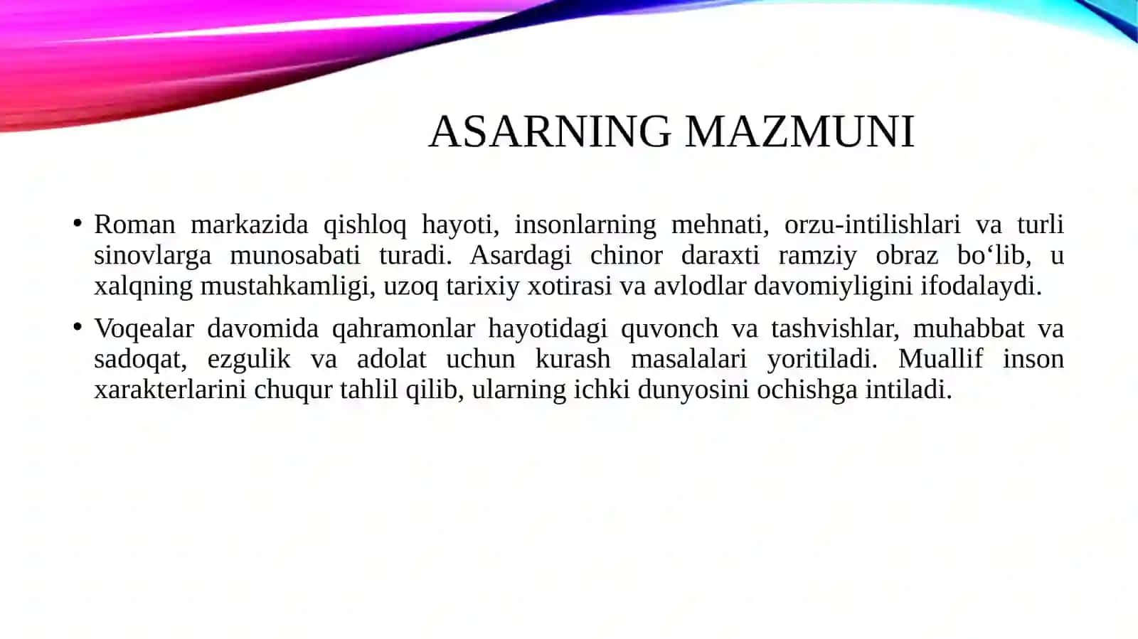 Asqad Muxtor Chinor romani 4