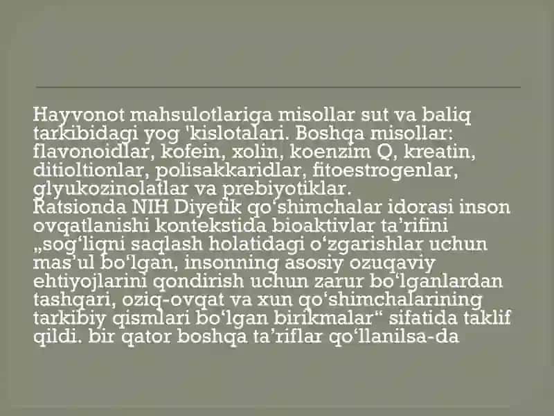Biologik faol birikmalar 4