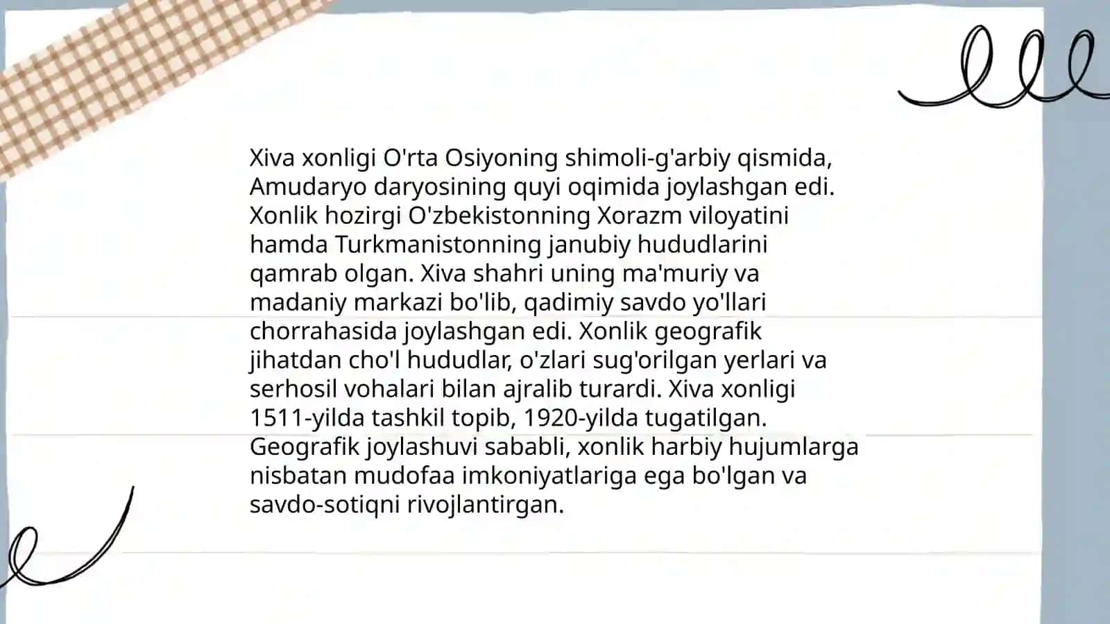 Xiva xonligiga oid manbalar 4
