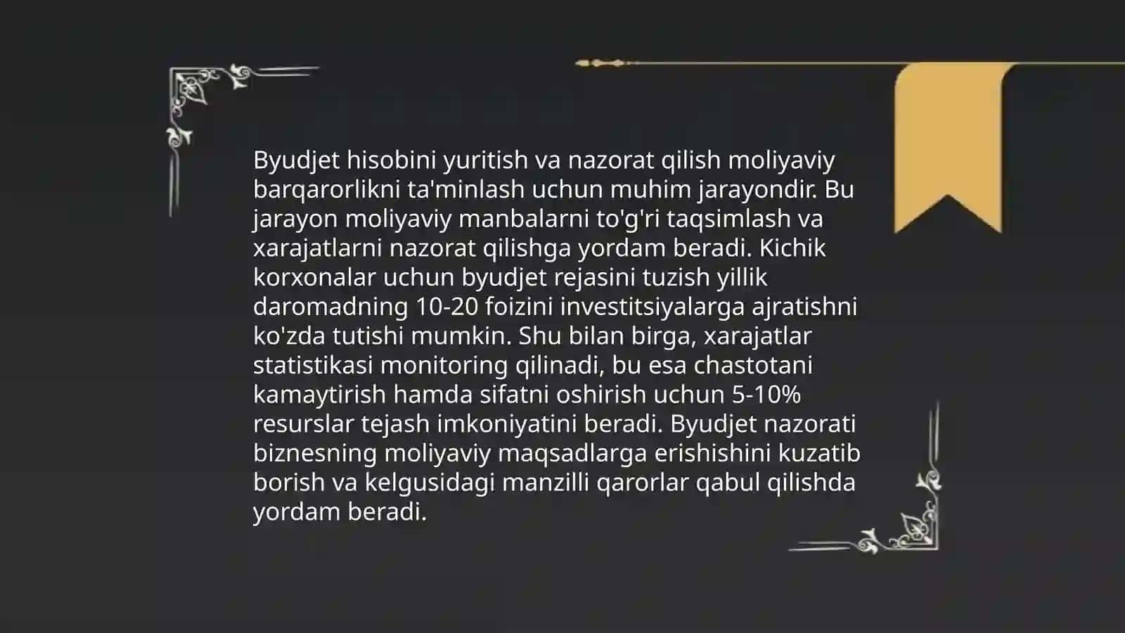 Byudjet loyihalarini tuzish va qabul qilish 4