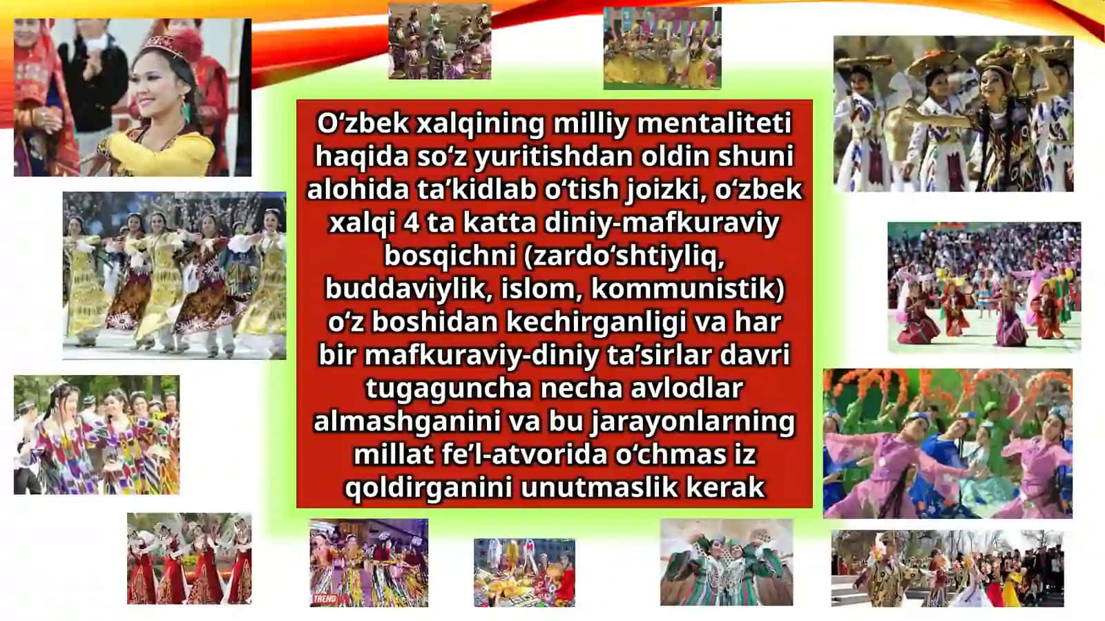 O`ZBEK MILLIY MENTALITETI VA UNING O’ZIGA XOS XUSUSIYATLARI 4