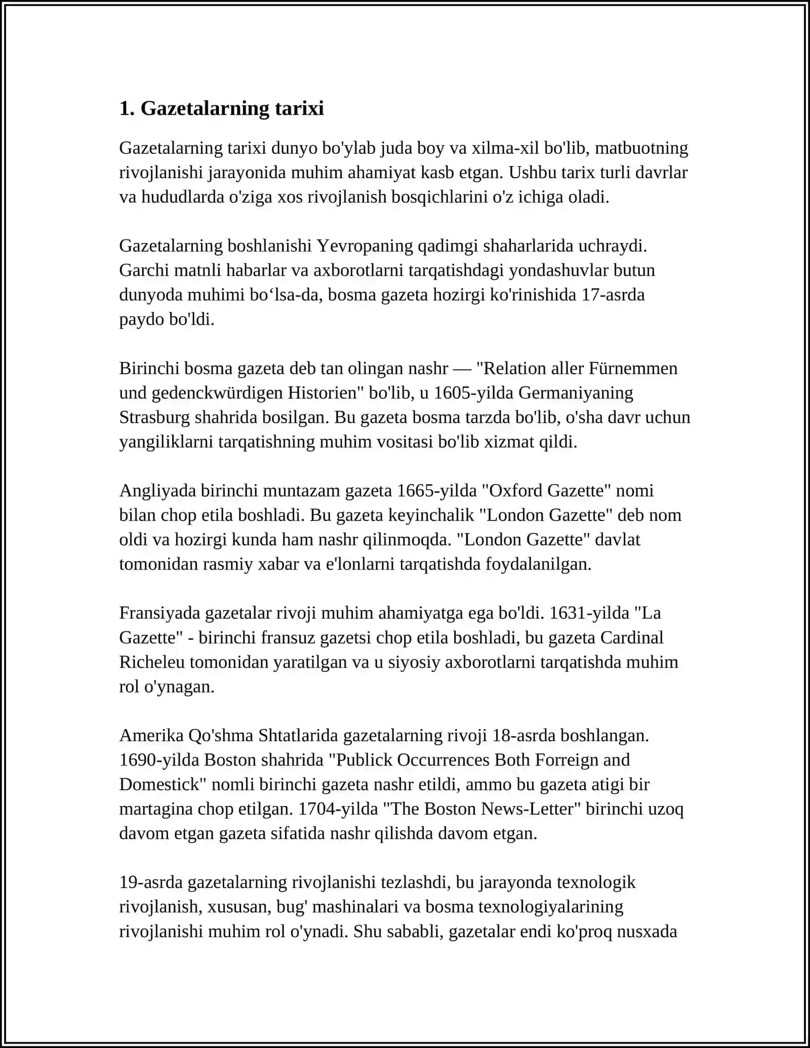 Gazetalarning tarixi 4