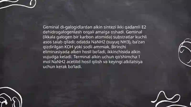 Alkinlarning olinish usullari 4