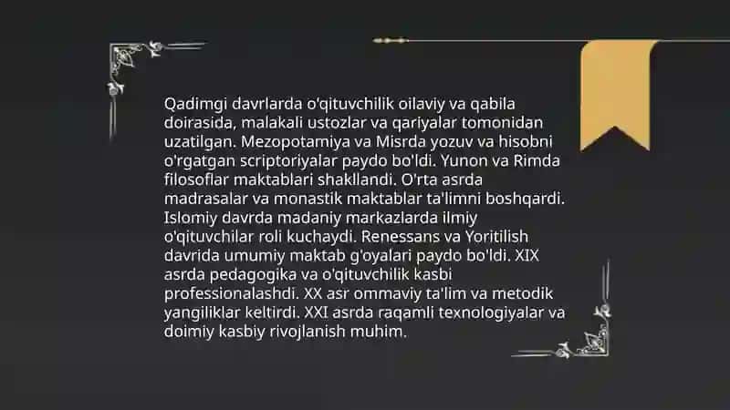 O'qituvchilik kasbi 4
