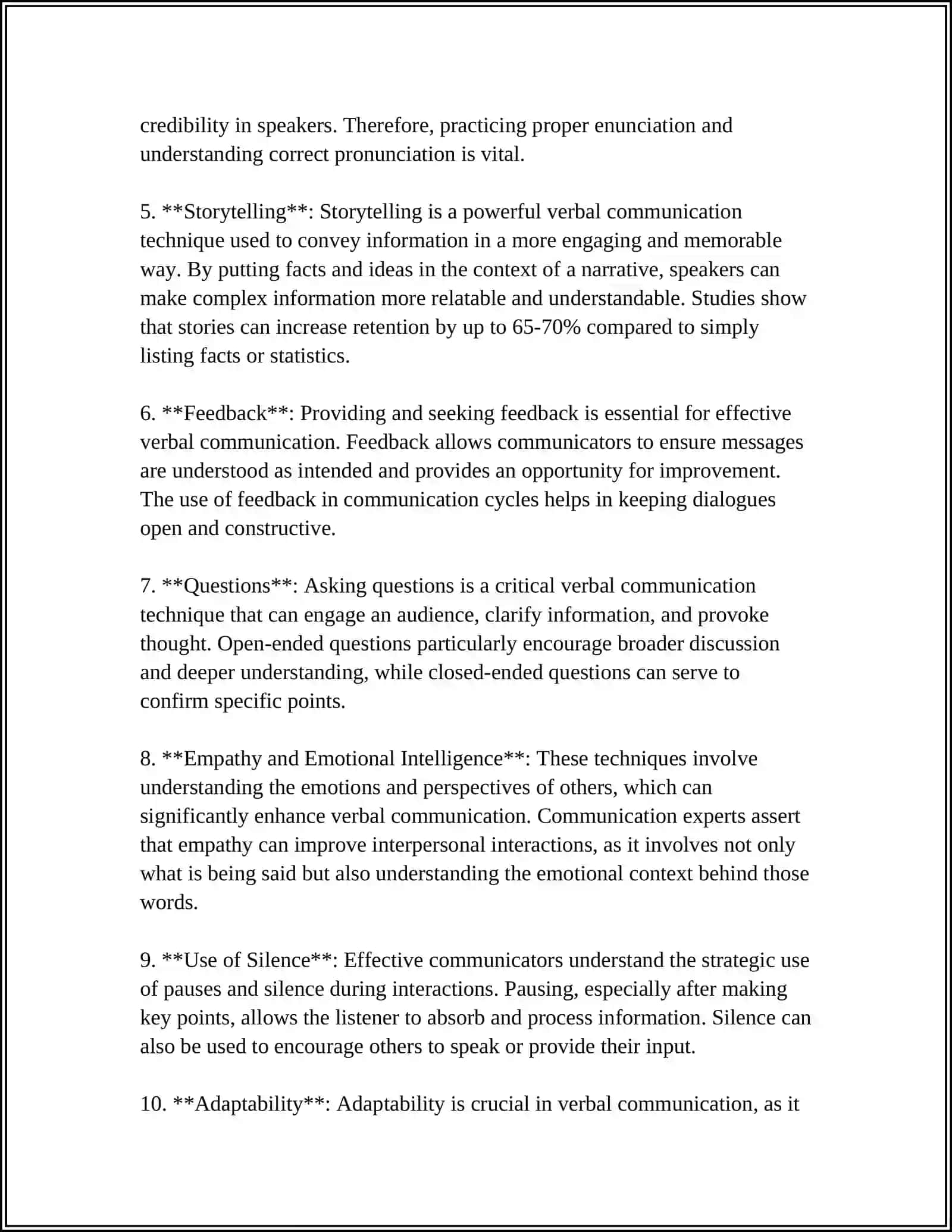 VERBAL AND NONVERBAL COMMUNICATION 4