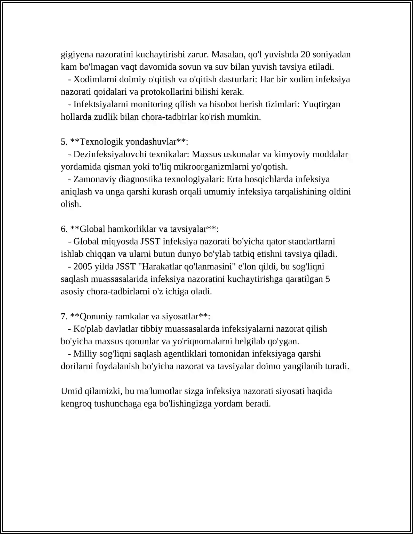 INFEKSIYA NAZORATI VA INFEKSION HAVFSIZLIK 4