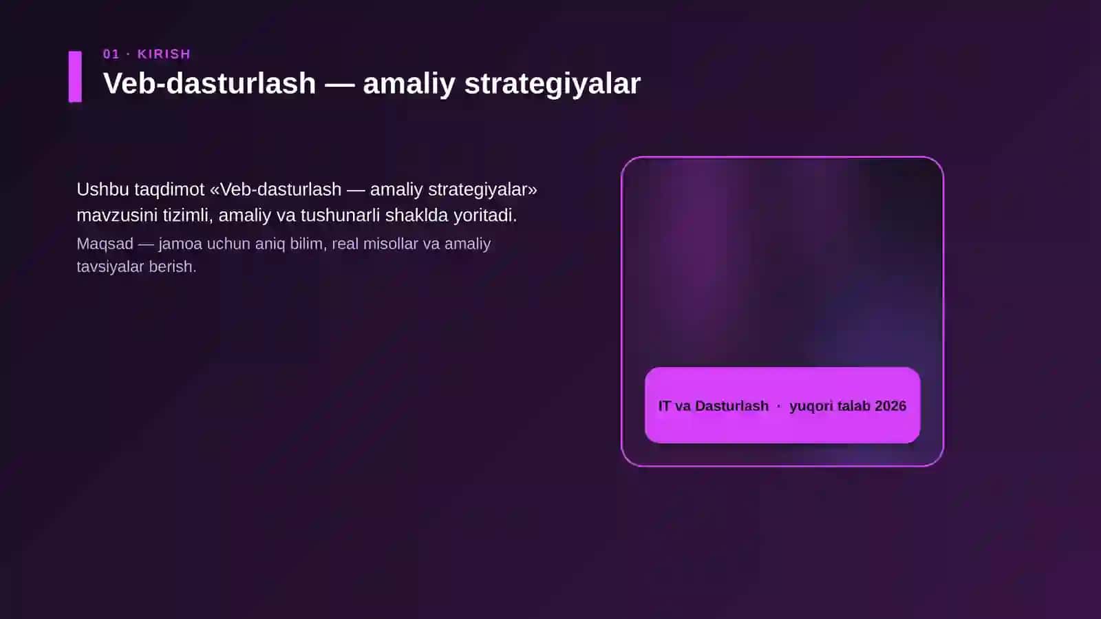 Veb-dasturlash — amaliy strategiyalar 4