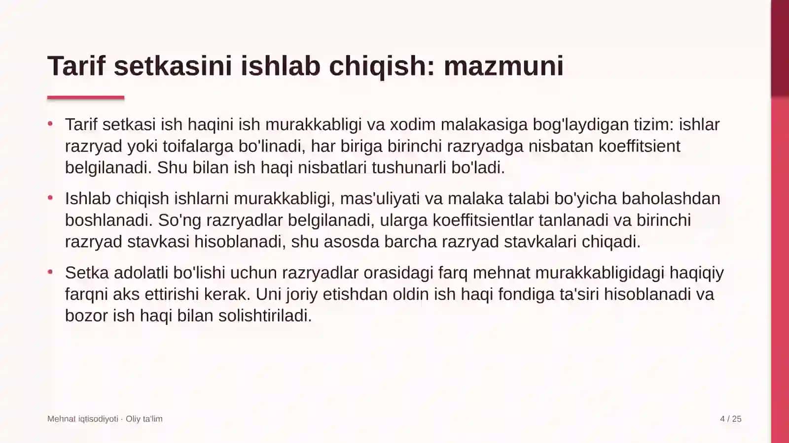 Atrof-muhitni muhofaza qilish organlarida tarif setkasini ishlab chiqish 4