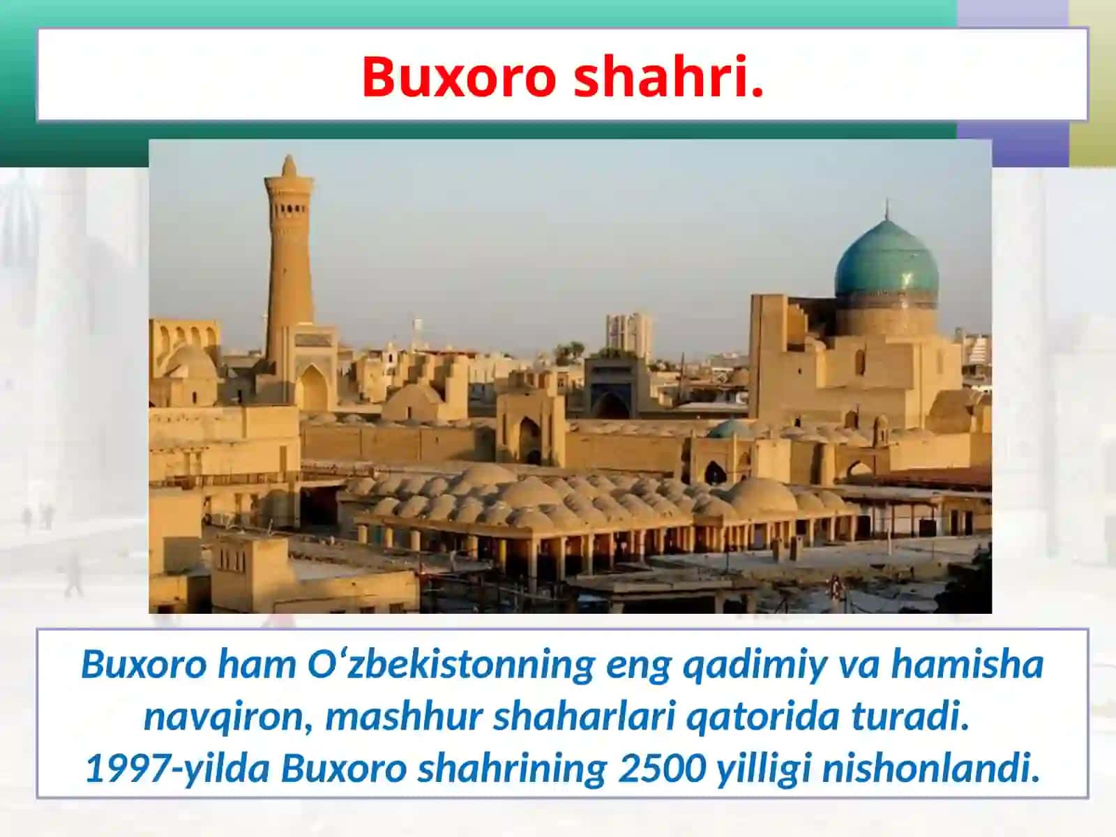 Samarqand va Buxoro shaharlari 4