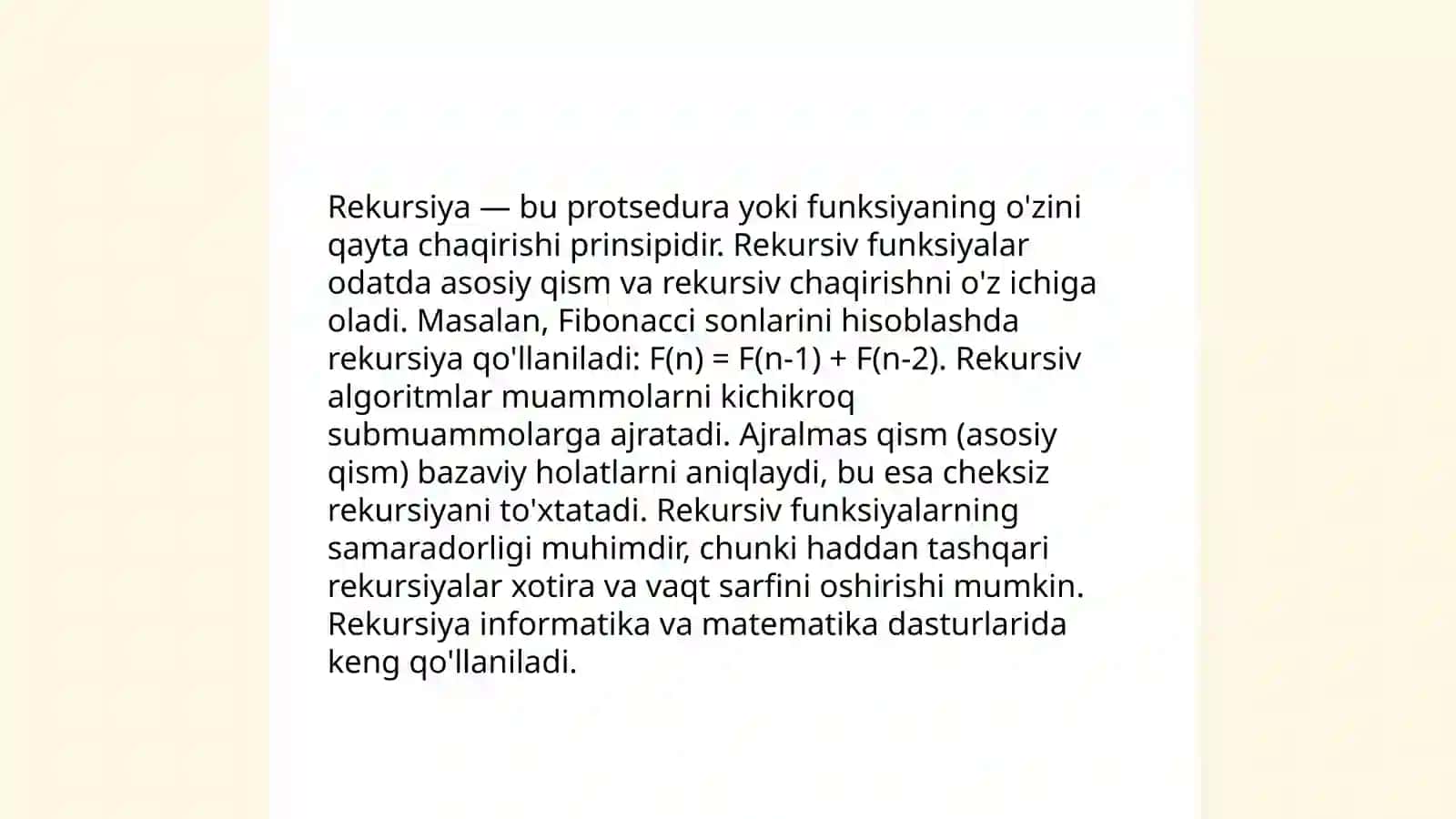 Takrorlanuvchi tuzilmalar 4