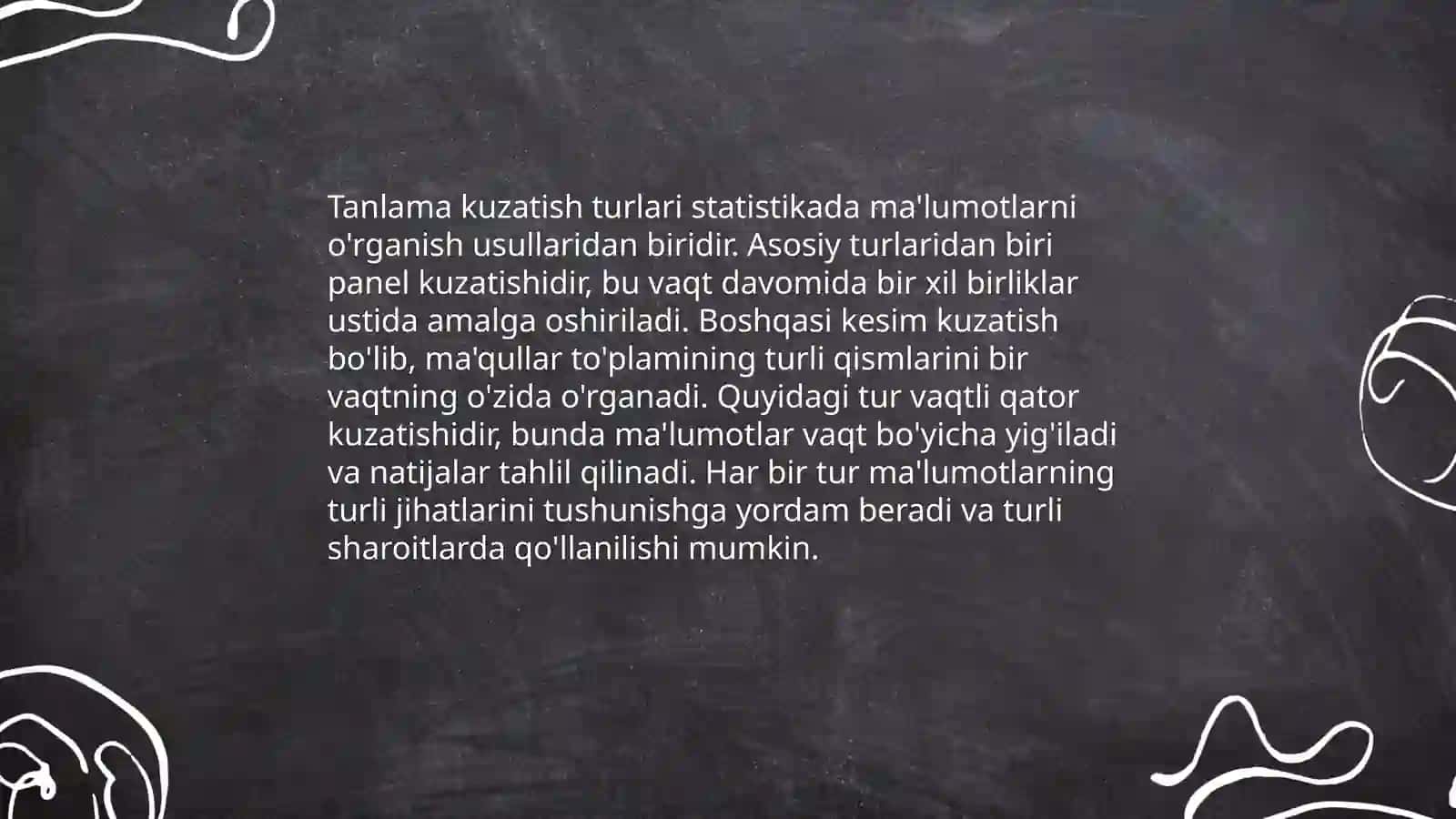 MT.Reprezentativ tanlama kuzatishtashkil qilish muammolari 4