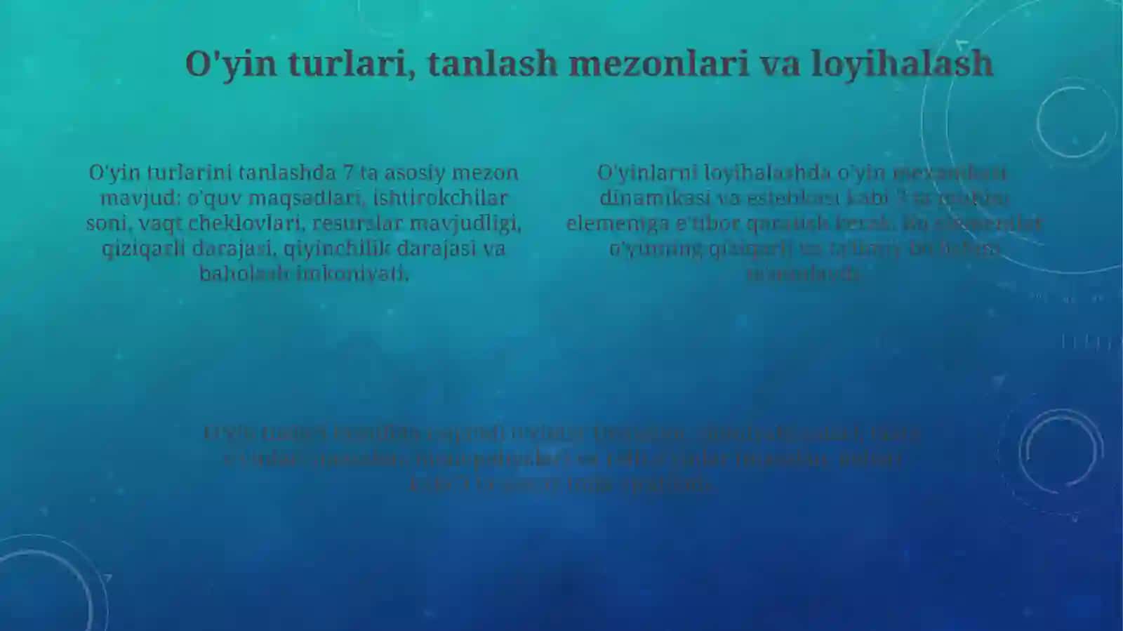 Trening vaqtida oʻyinlar 4