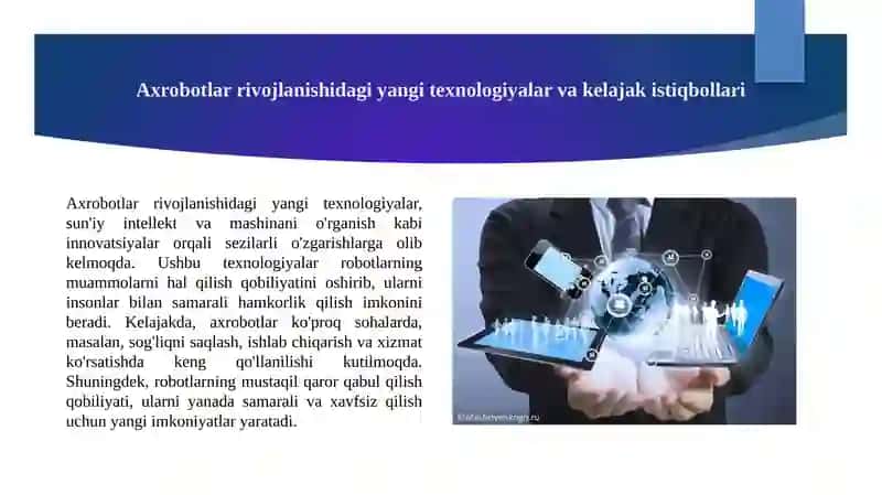 Axrobot xossalari 4