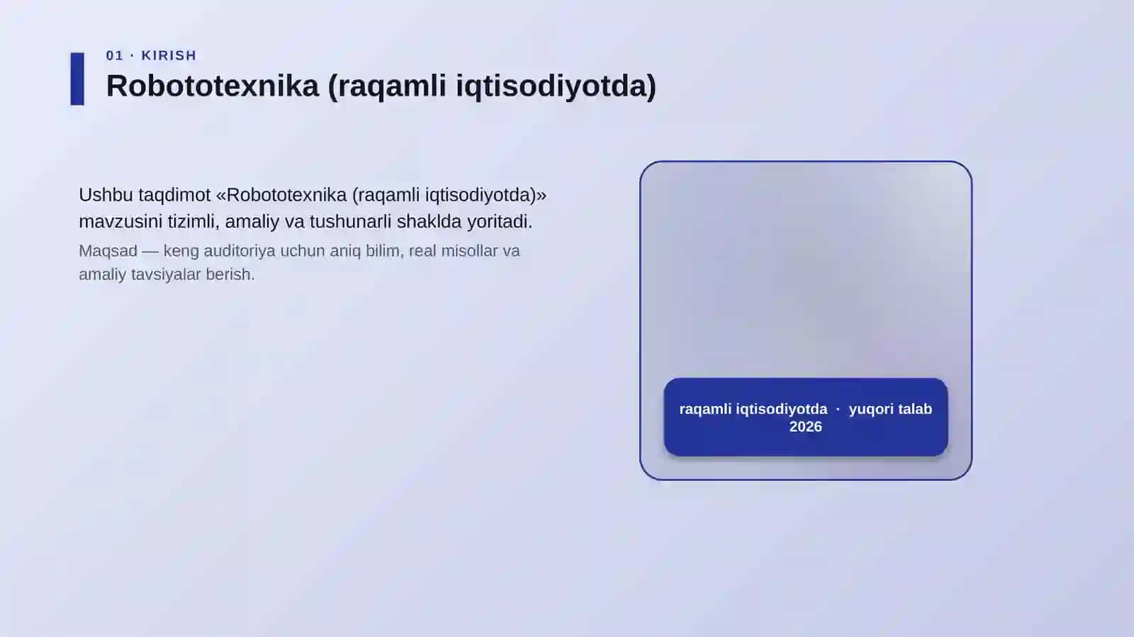 Robototexnika (raqamli iqtisodiyotda) 4