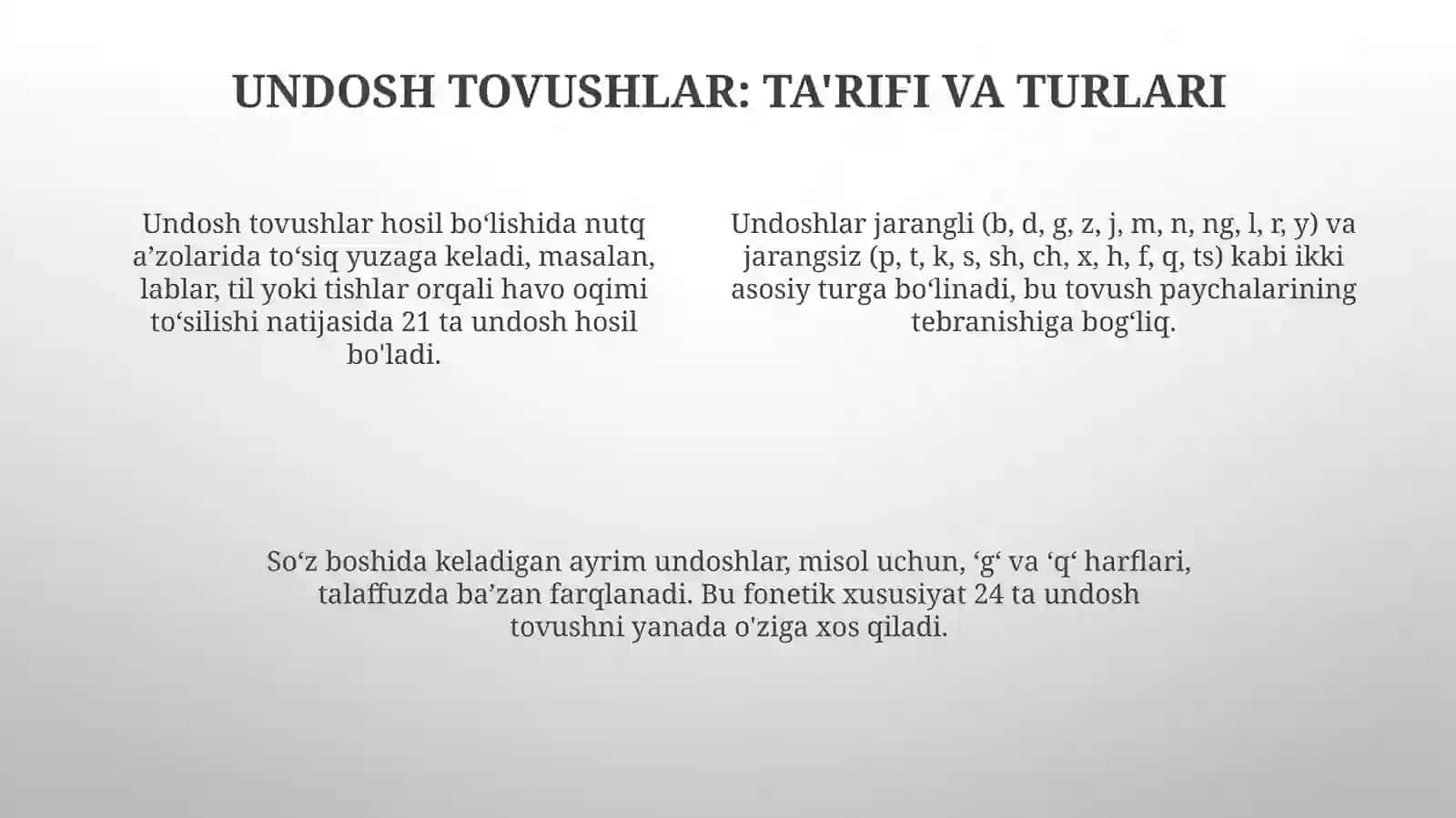 Unli tovushlar 4