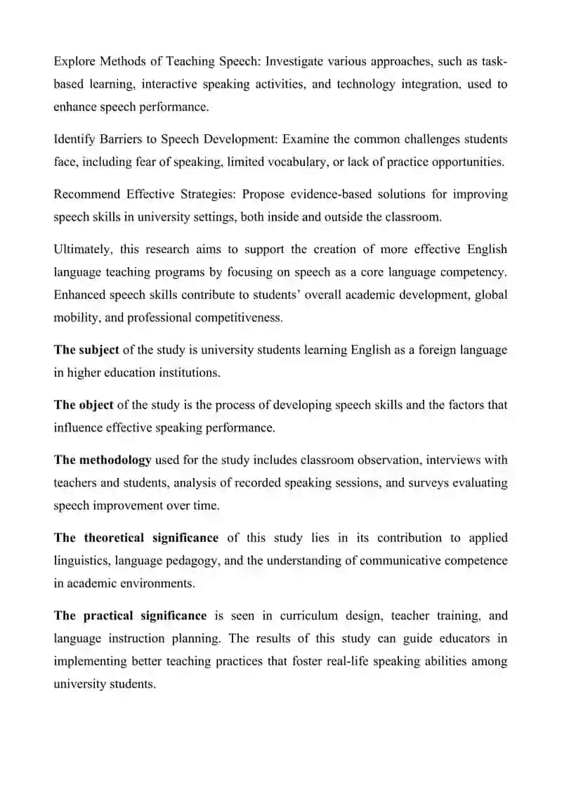 Speech Skills Development in Higher Education. A Case Study 4