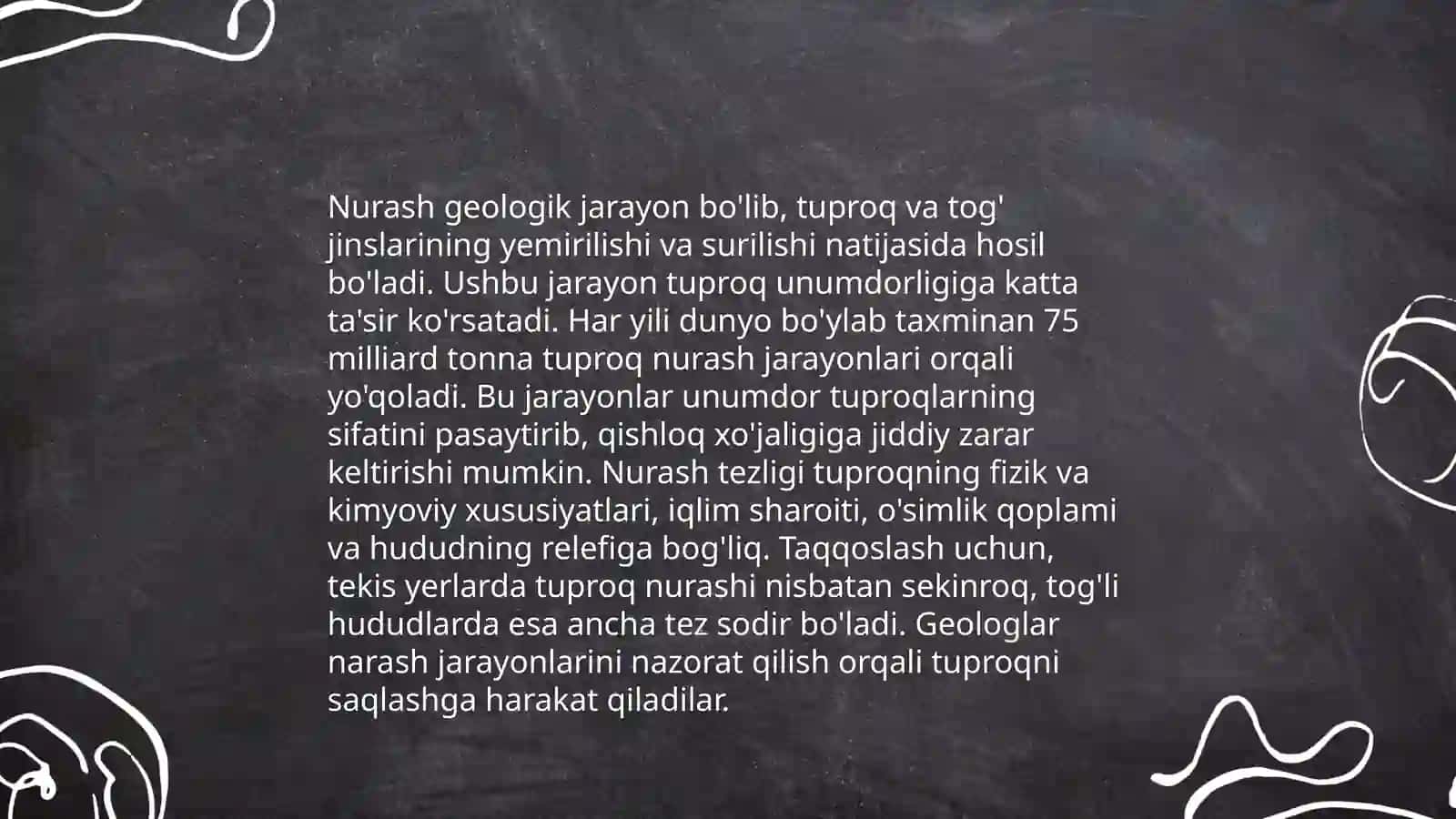 Ekzogen jarayonlar:nurash va relyef 4