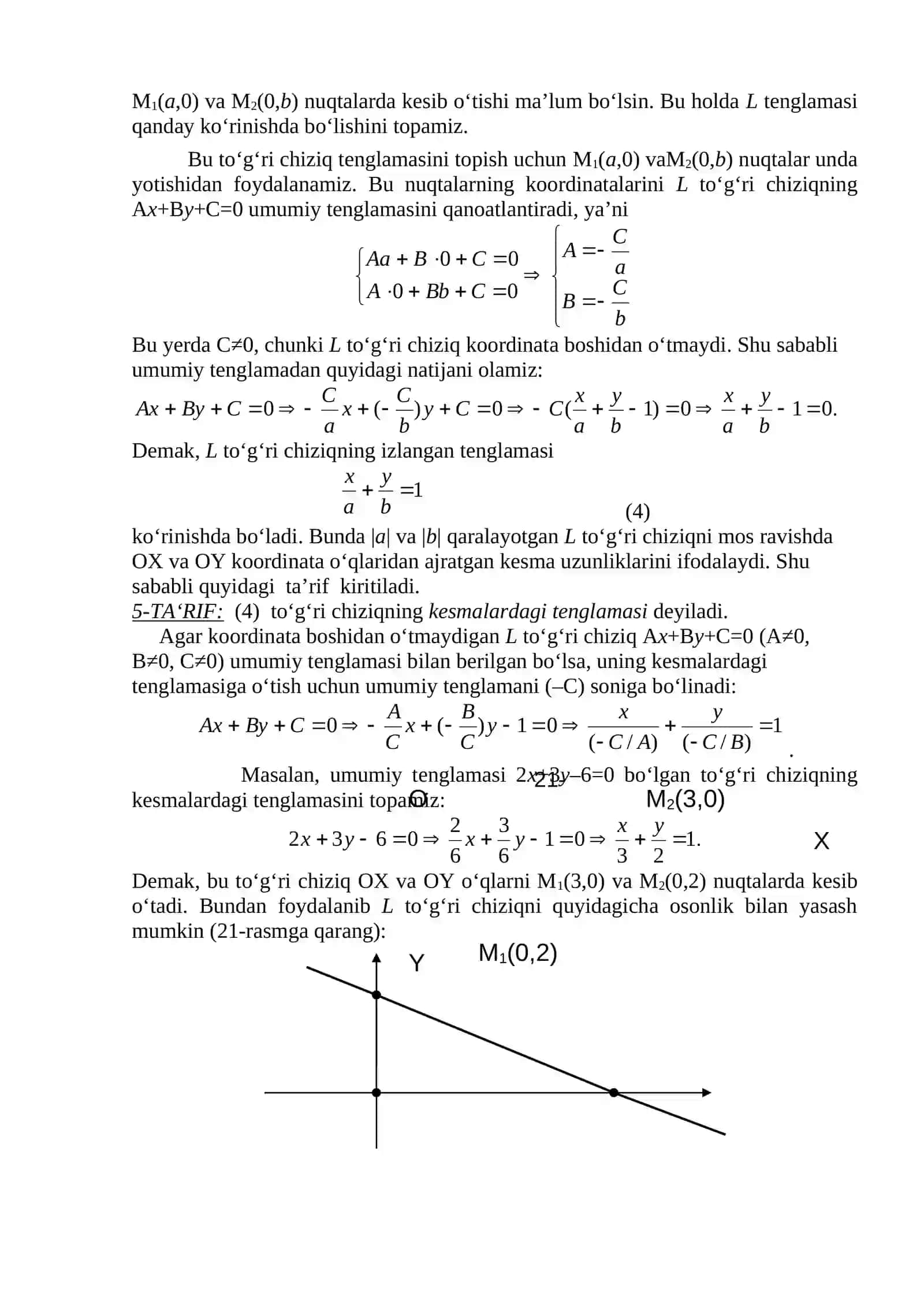 Tekislikdagi analitik geometriya 4