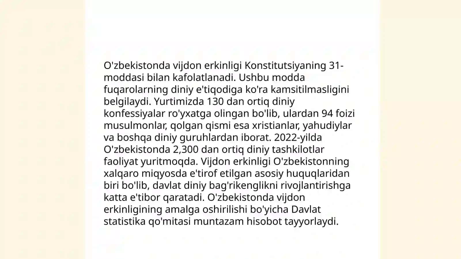 Oʻzbekistondagi diniy tashkilotlarning turlari 4