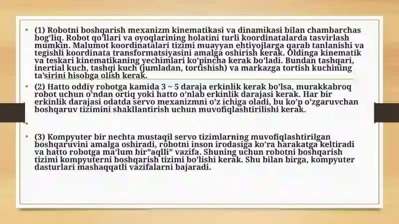 Oddiy ishlab chiqarish robotini dasturlash va boshqarish 4