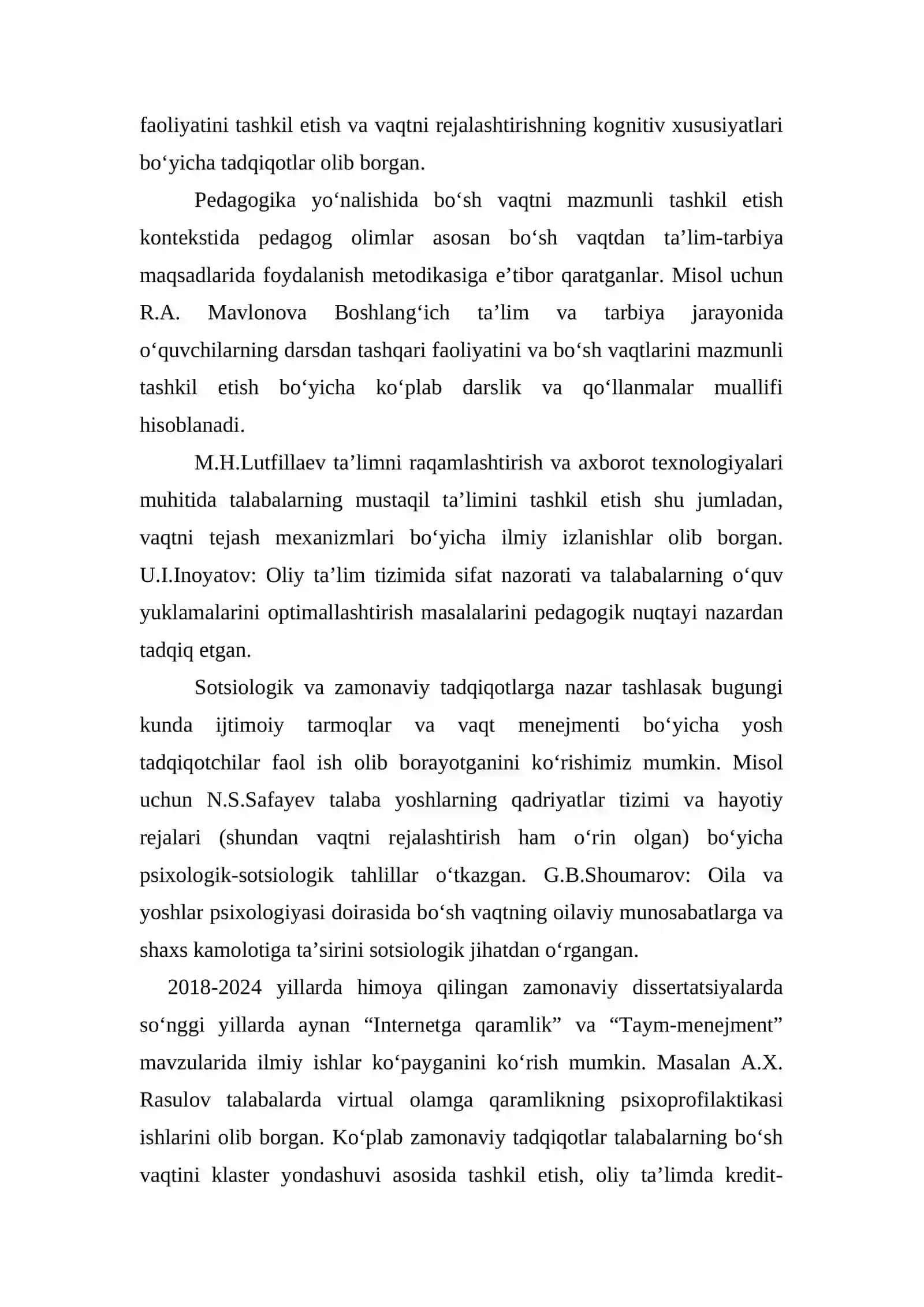 Talim Oluvchilarning bosh vqti...Mustaqil ish 4