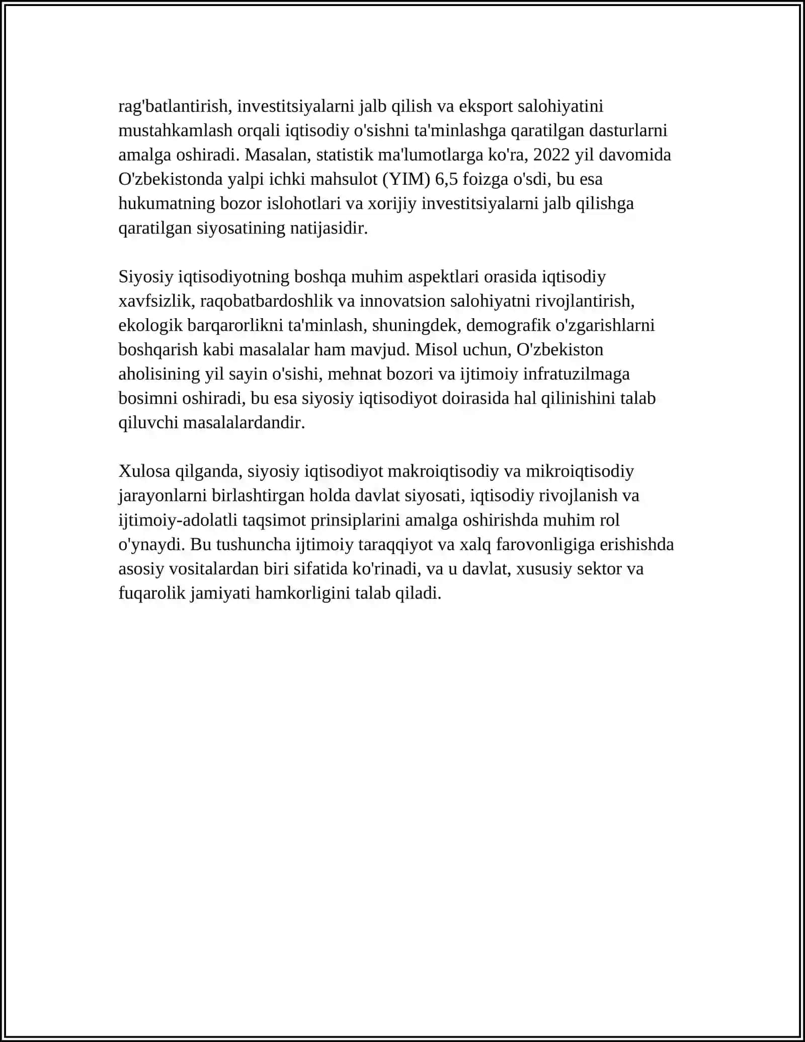 SIYOSIY IQTISODNING VUJUDGA KELISHI VA RIVOJLANISHI 4