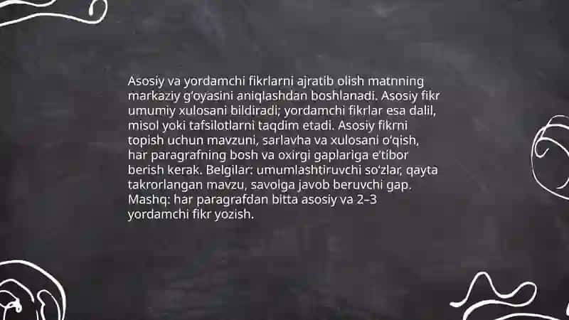 Matn va luğat ustida ishlash 4