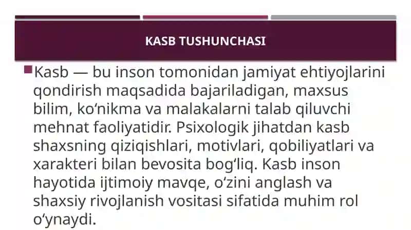 kasblar Tasnifi 4