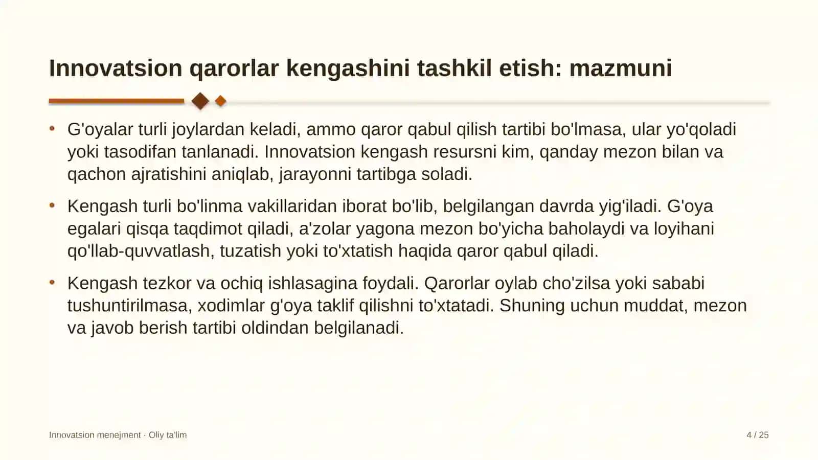 chegara oldi savdosida innovatsion qarorlar kengashini tashkil etish 4445 4