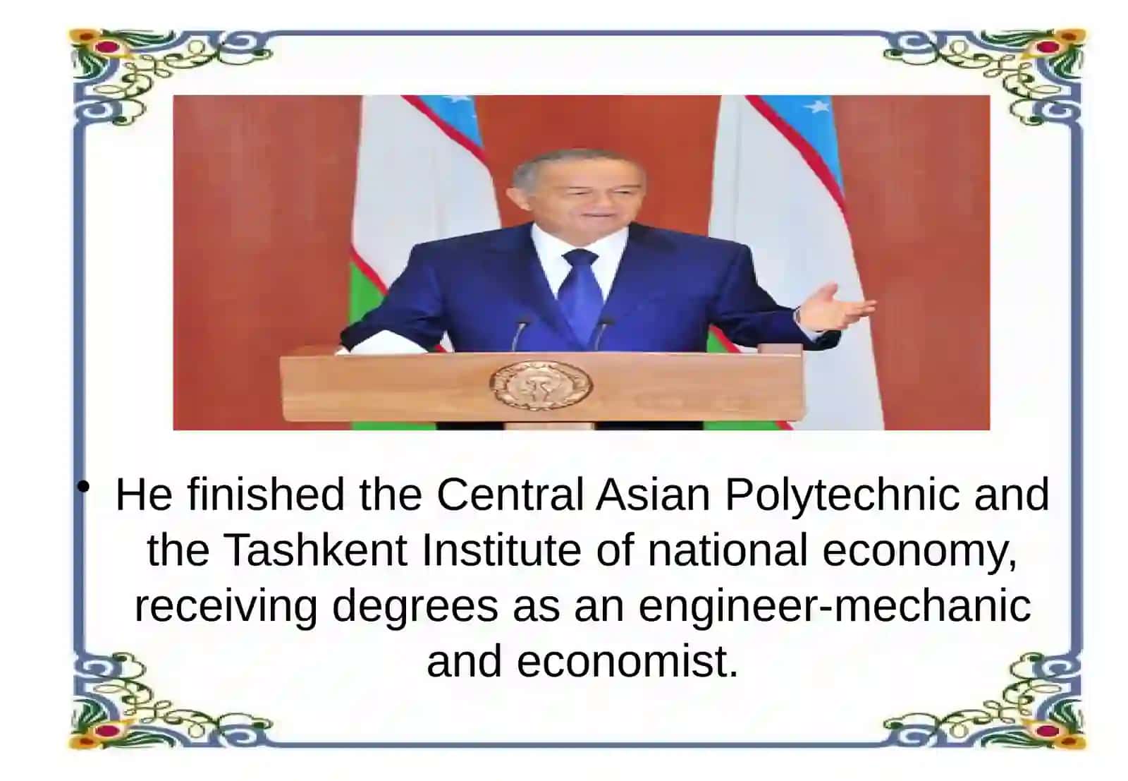 Islom Abdug'aniyevich Karimov hayoti 4