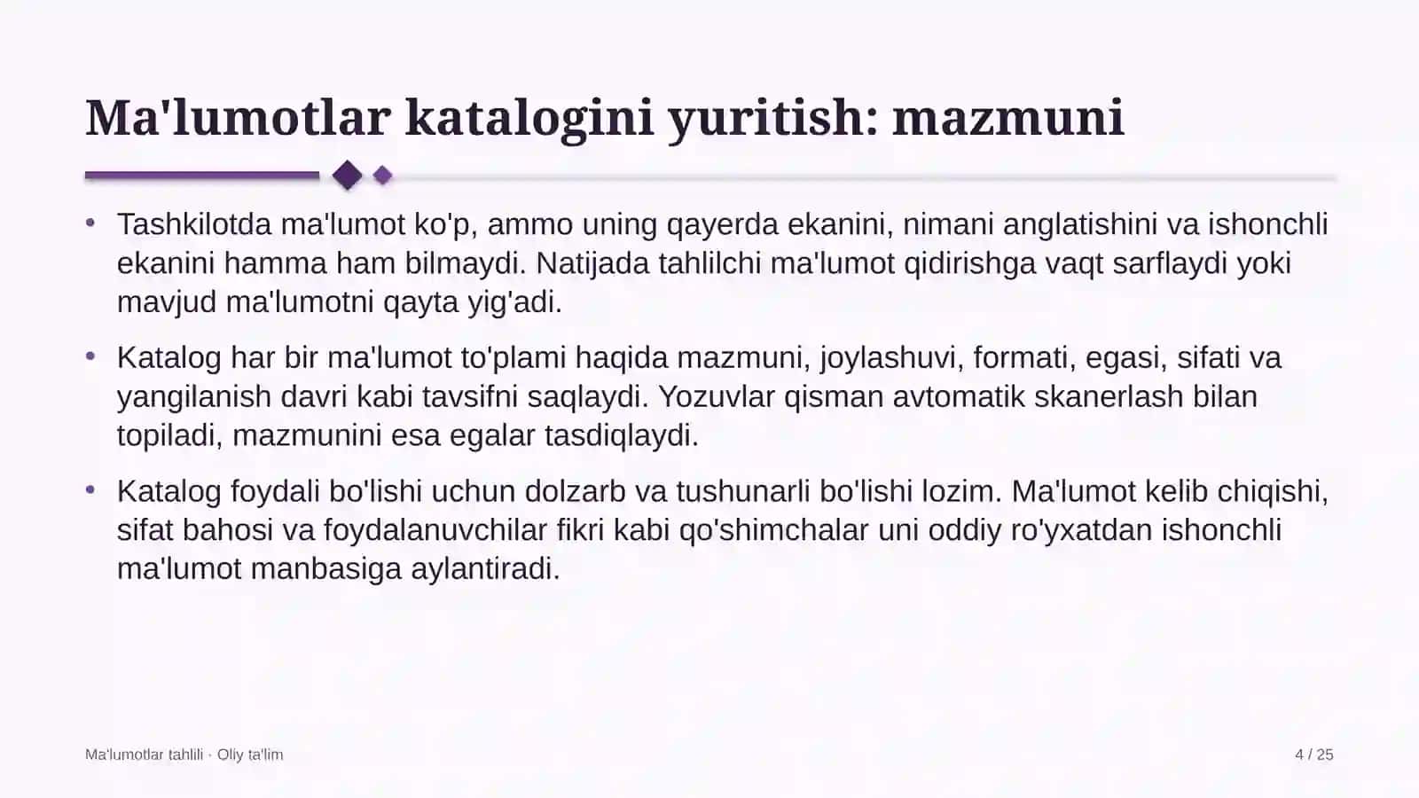 To'yxonalarda ma'lumotlar katalogini yuritish 4