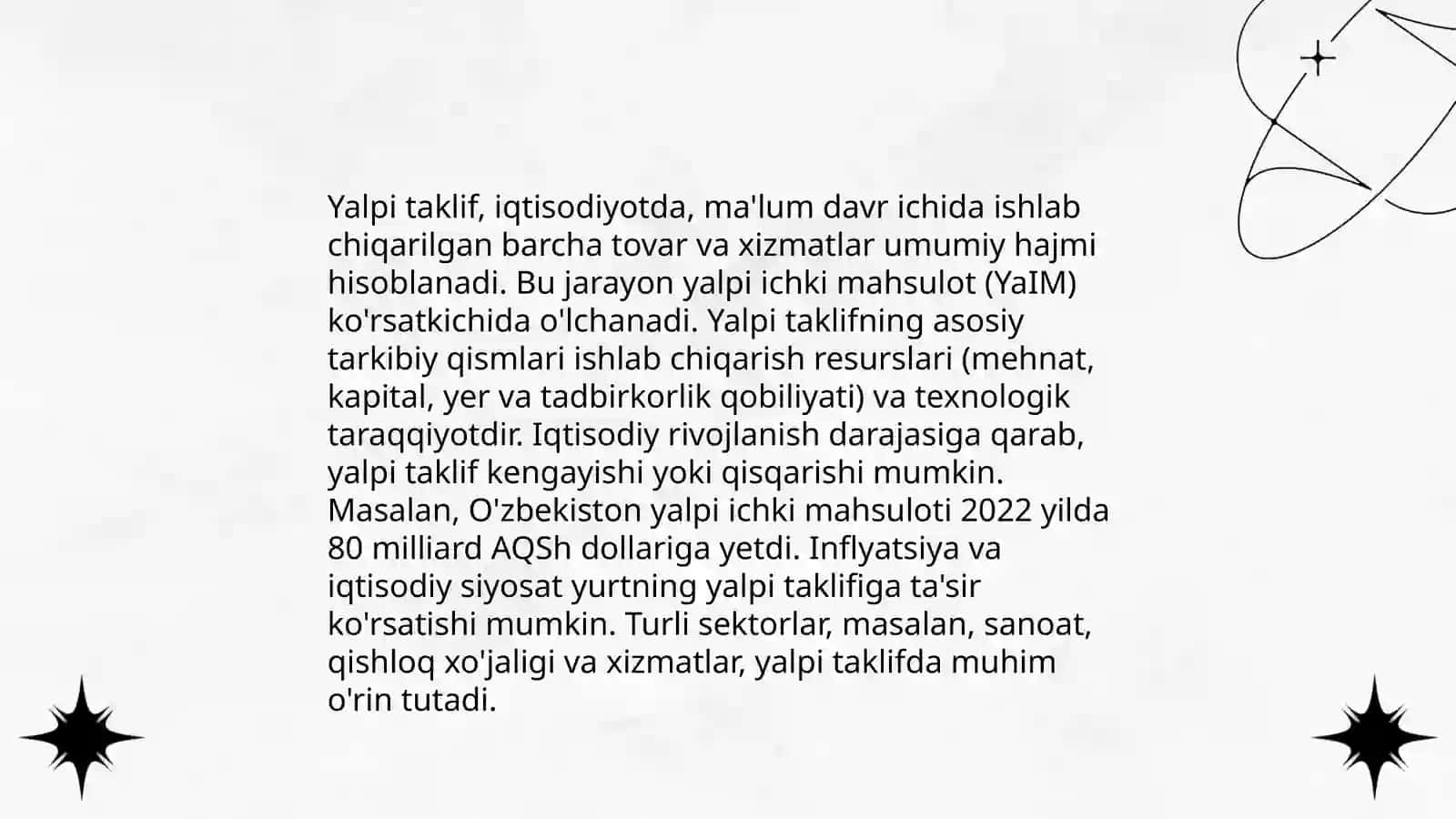 Yalpi talab va Yalpi Taklif 4