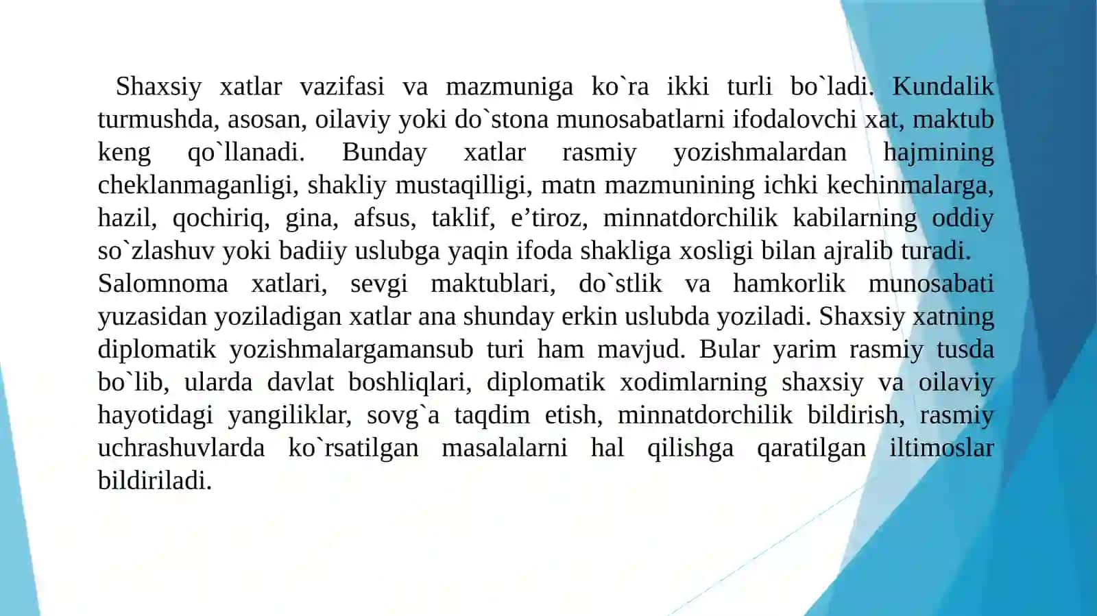 Sohaviy xizmat yozishmalari 4