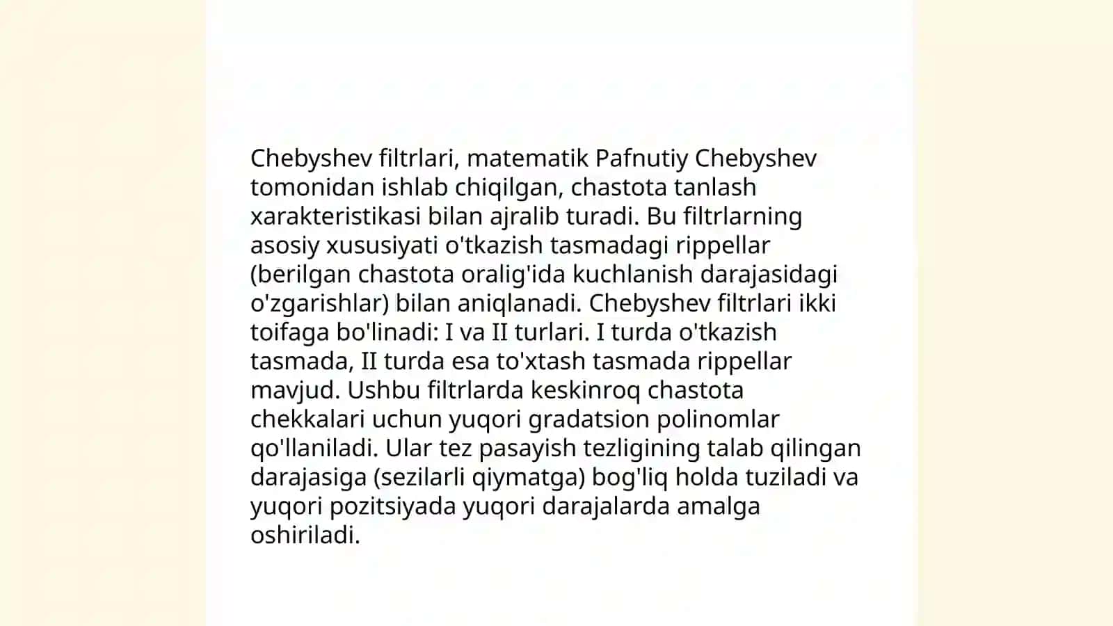 Tekislovchi filtrlar 4