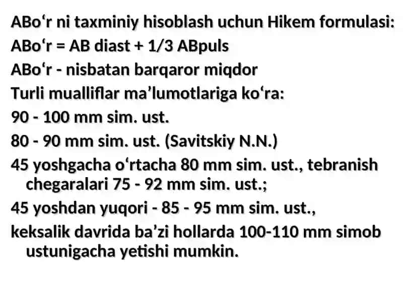 Qon bosimi va uning boshqarilishi 4