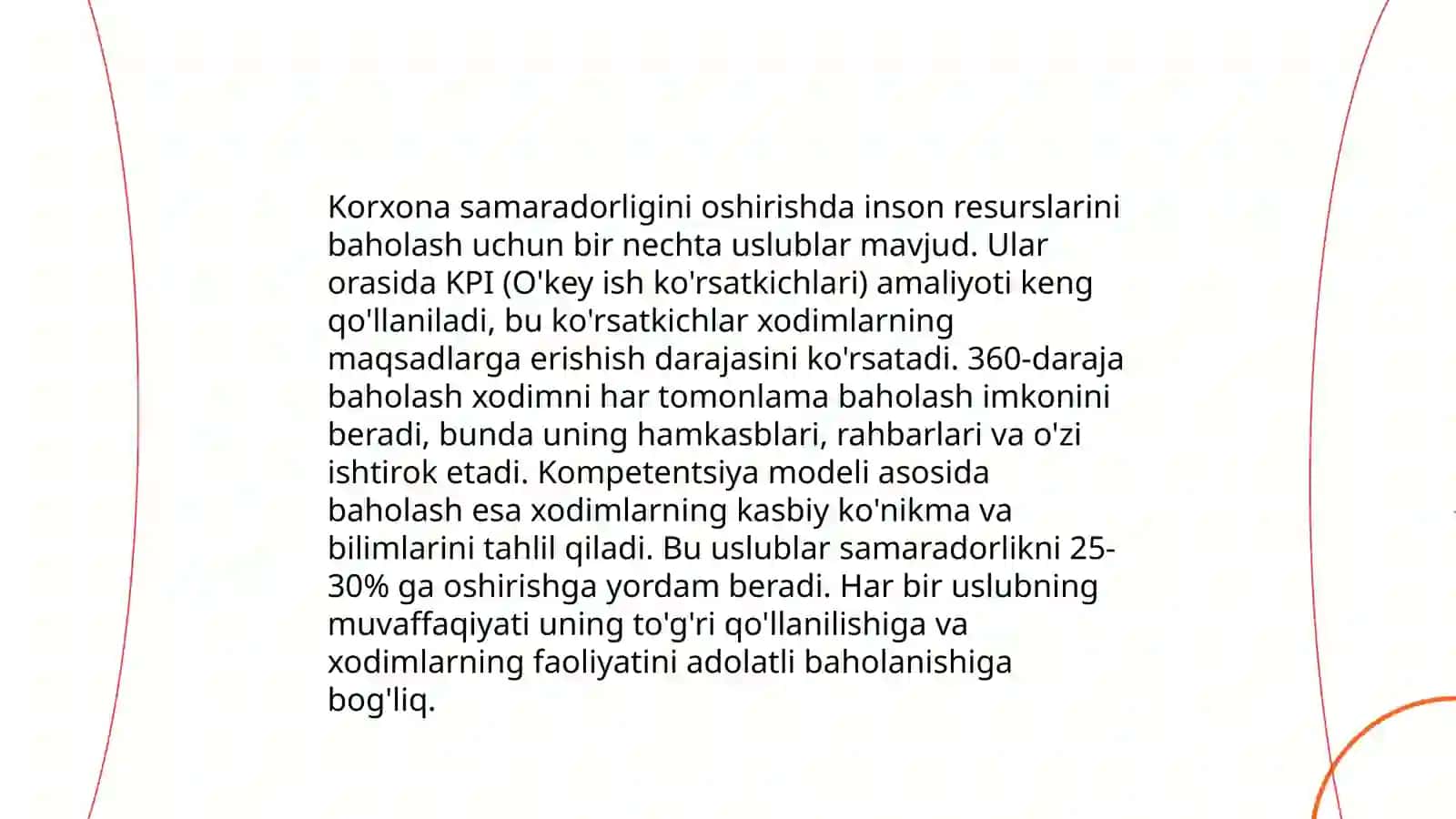 Inson resurslari faoliyatini baholashning zamonaviy uslublarini ishlab chiqish 4