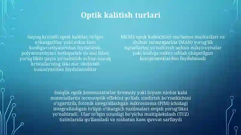 Optik kommutator va modulyatorlar 4
