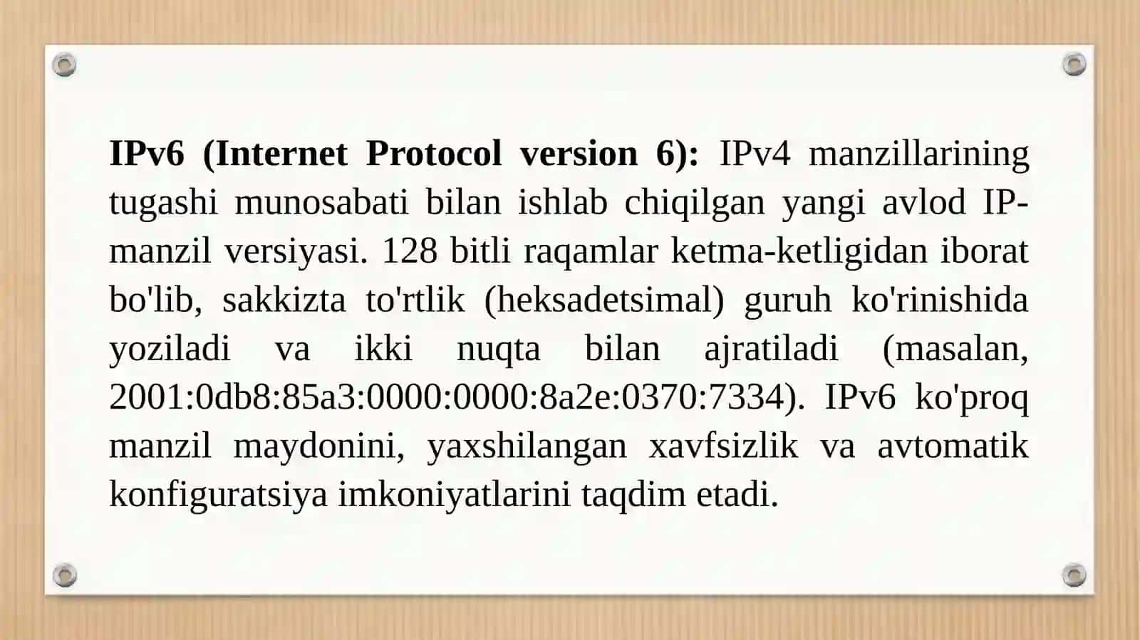 HakimovaShohida IP-manzillar va tarmoq interfeyslarini sozlash 4