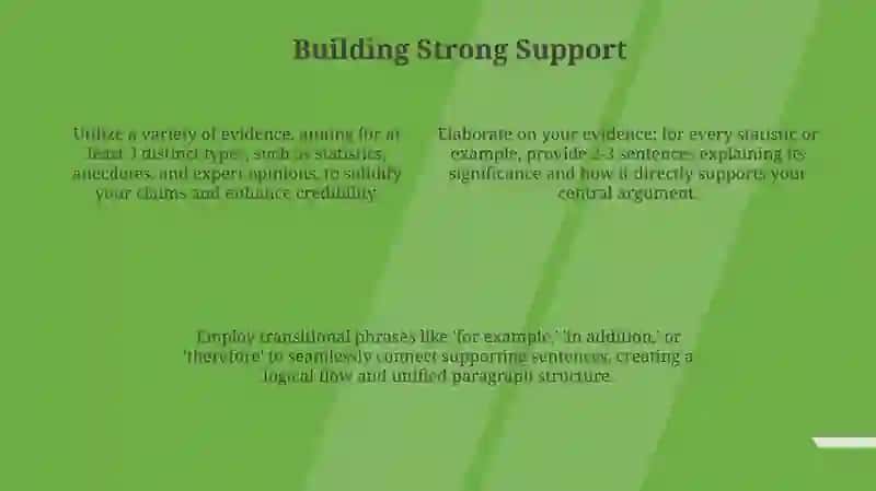 Understanding & Crafting Supporting Sentences 4