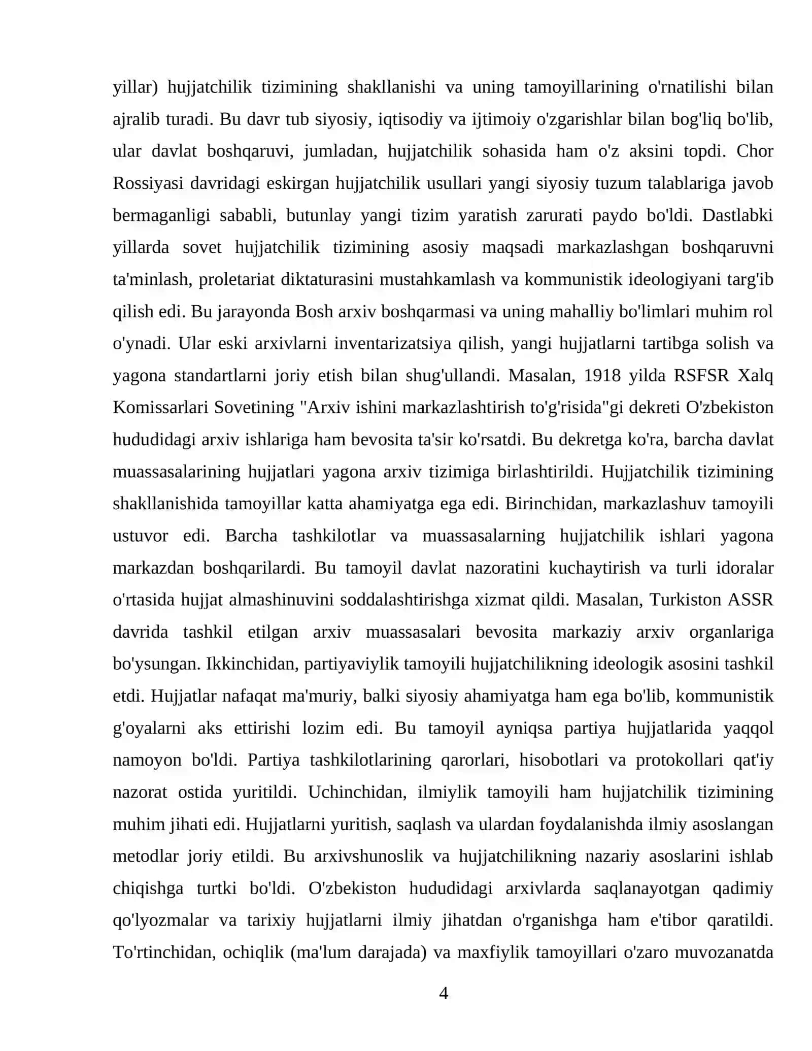 Sho'ro davrida hujjatchilik 4