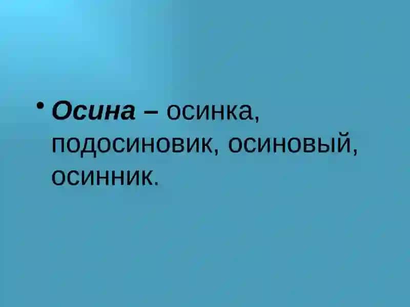 Однокоренные слова 4