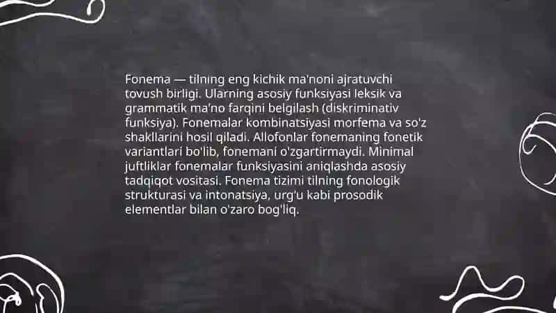 Tilning tarkibi. Lison va nutq 4