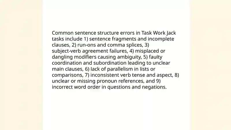 Addessing the grammar gap in task work jack 4
