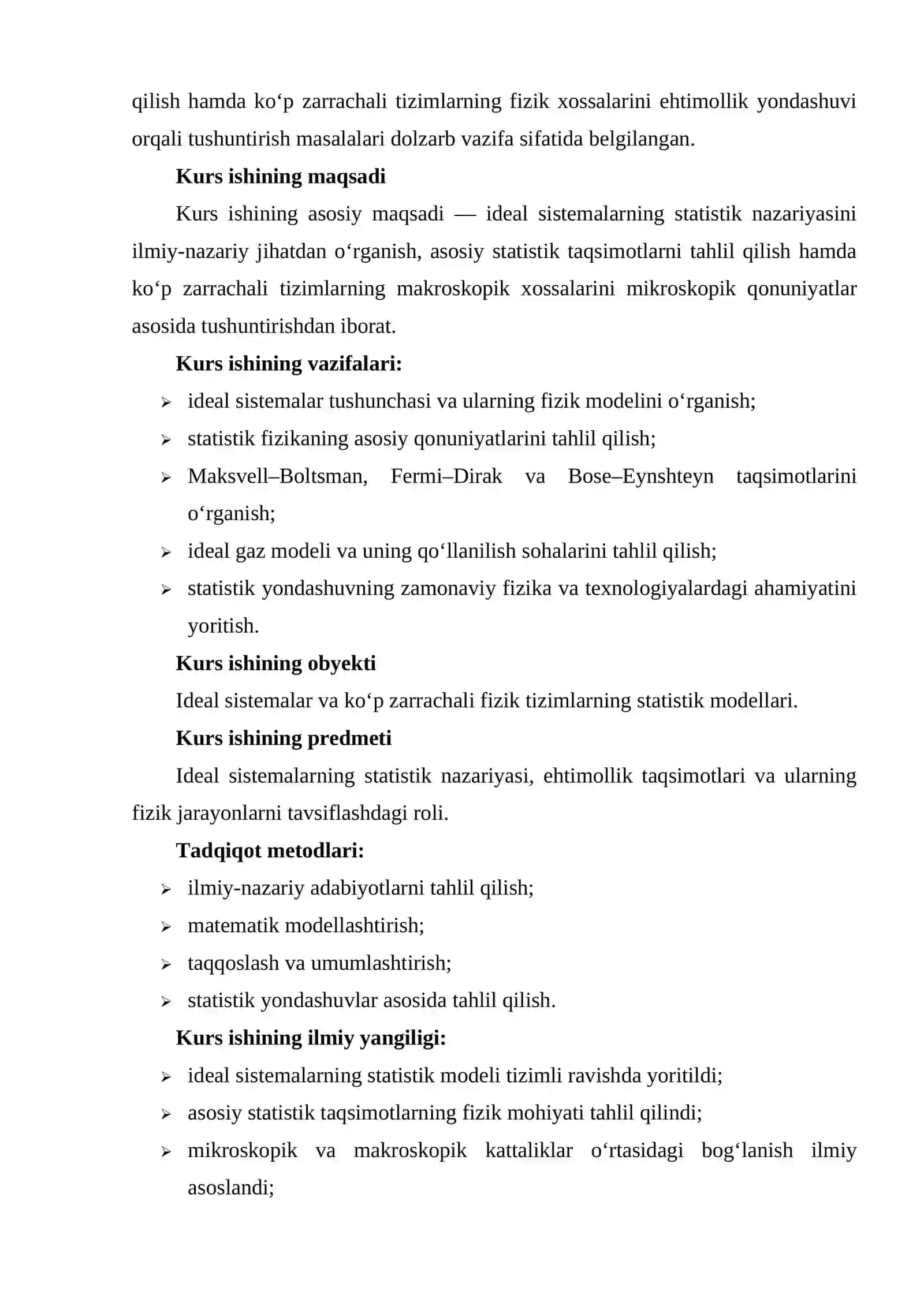 Ideal sistemalarning statistik nazariyasi 4