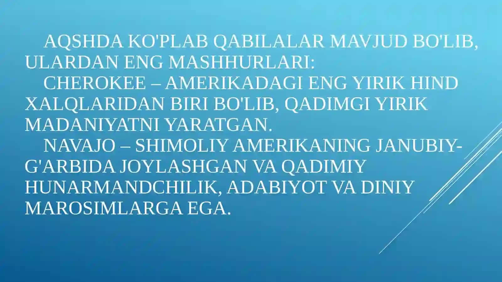 AMERIKA XALQLARI ETNALOGIYASI 4